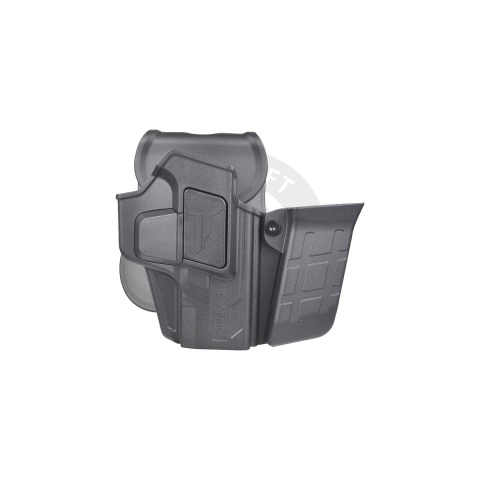 Cytac R-Defender Hard Shell + Mag Pouch Holster for Glock [G19, G23, G32] - (Black)